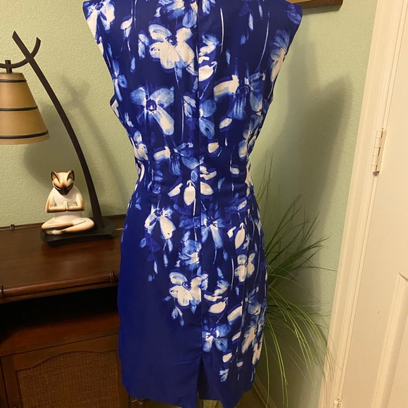 Ann Taylor cobalt blue dress 10 - Picture 3 of 4